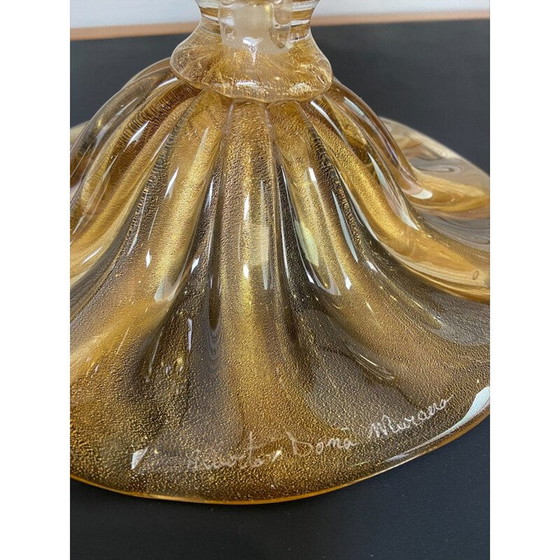 Image 1 of Pair of vintage gold lamps in murano glass by Alberto Dona, 1980