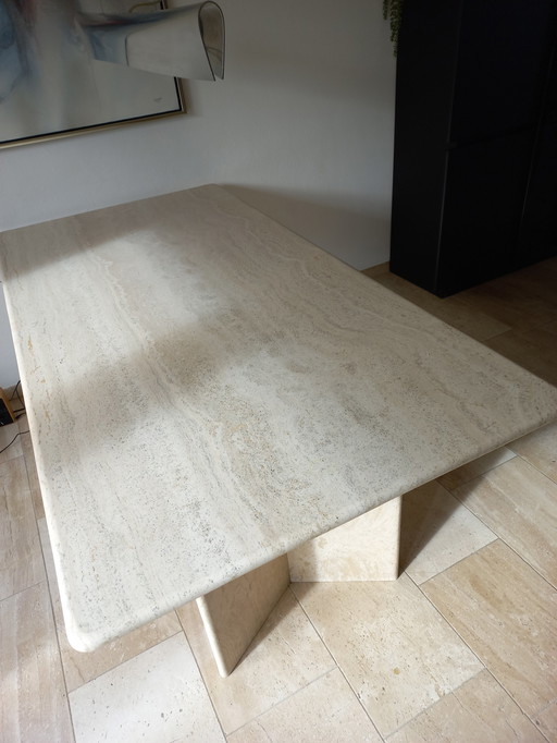 Travetin dining table