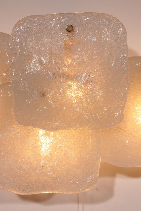 Image 1 of Elegantes apliques de pared de cristal de hielo de mediados de siglo de JT Kalmar, Austria (década de 1960)