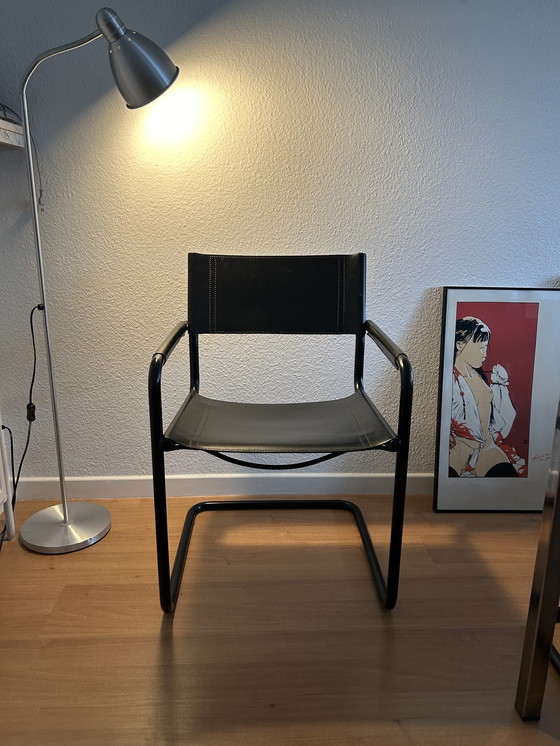 Image 1 of 4x Chaise vintage en cuir