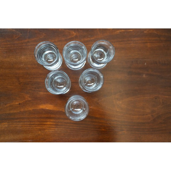 Image 1 of Pack of 6 vintage crystal liqueur glasses, Italy 1970