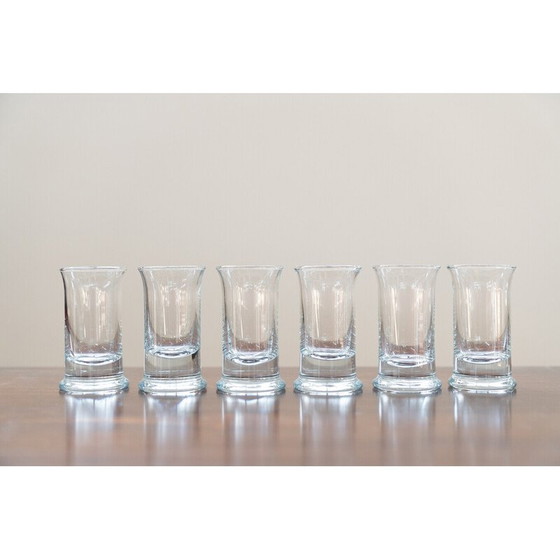 Image 1 of Pack of 6 vintage crystal liqueur glasses, Italy 1970