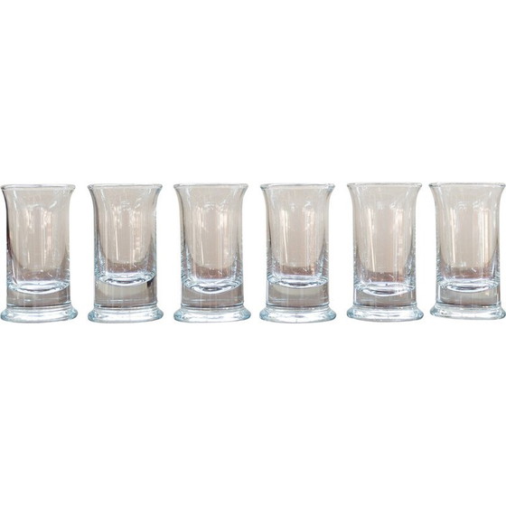 Image 1 of Pack of 6 vintage crystal liqueur glasses, Italy 1970