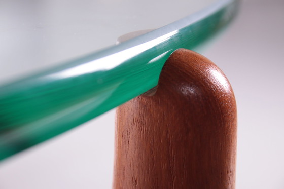 Image 1 of Sven Ellekaer Danish teak Coffee Table with Thick Glass Plate for Christiaan Linneberg, 1960s