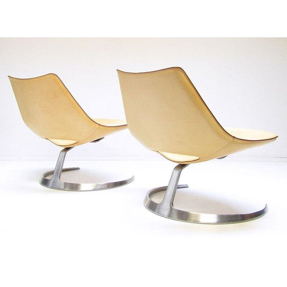 Image 1 of Pair of Danish Scimitar armchairs by Preben Fabricius & Jørgen Kastholm for Bo-Ex