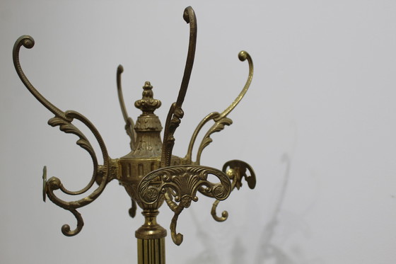 Image 1 of Vintage standing coat rack, wardrobe - brass