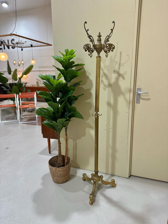Image 1 of Vintage standing coat rack, wardrobe - brass