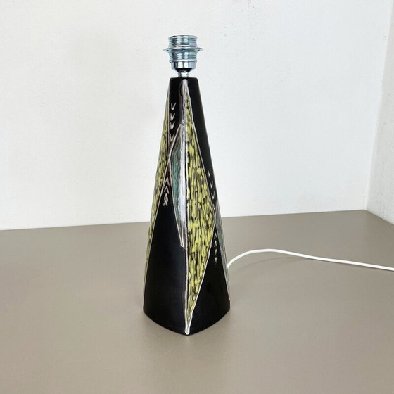 Image 1 of Vintage "Burgundia" ceramic table lamp by Sorensen and Jensen for Soholm, Denmark 1950s