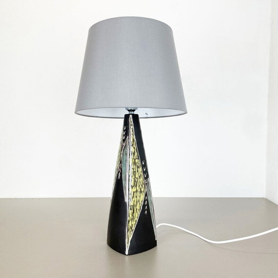 Image 1 of Vintage "Burgundia" ceramic table lamp by Sorensen and Jensen for Soholm, Denmark 1950s