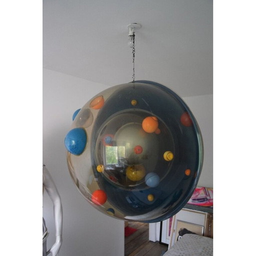 Vintage sculpture globe atom universe pop art graff art 3D, 1970