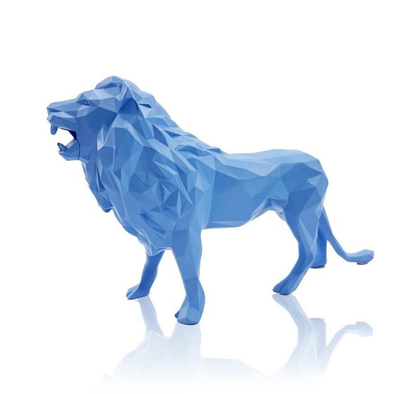 Image 1 of Richard Orlinski Lion Spirit Matt Blue