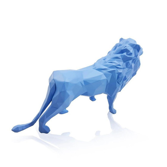 Image 1 of Richard Orlinski Lion Spirit Matt Blue