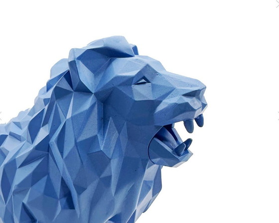 Image 1 of Richard Orlinski Lion Spirit Matt Blue