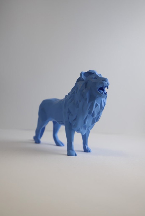 Image 1 of Richard Orlinski Lion Spirit Matt Blue