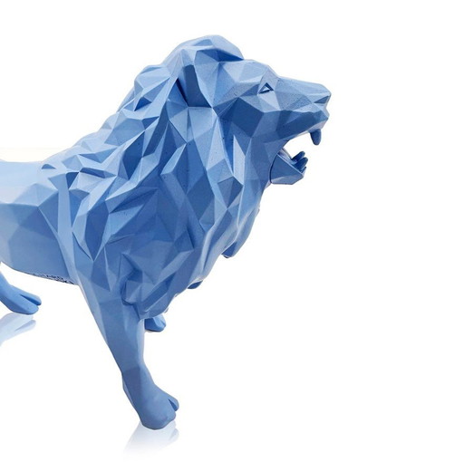 Richard Orlinski Lion Spirit Matt Blue