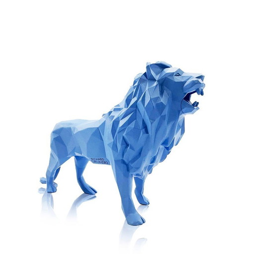 Richard Orlinski Lion Spirit Matt Blue