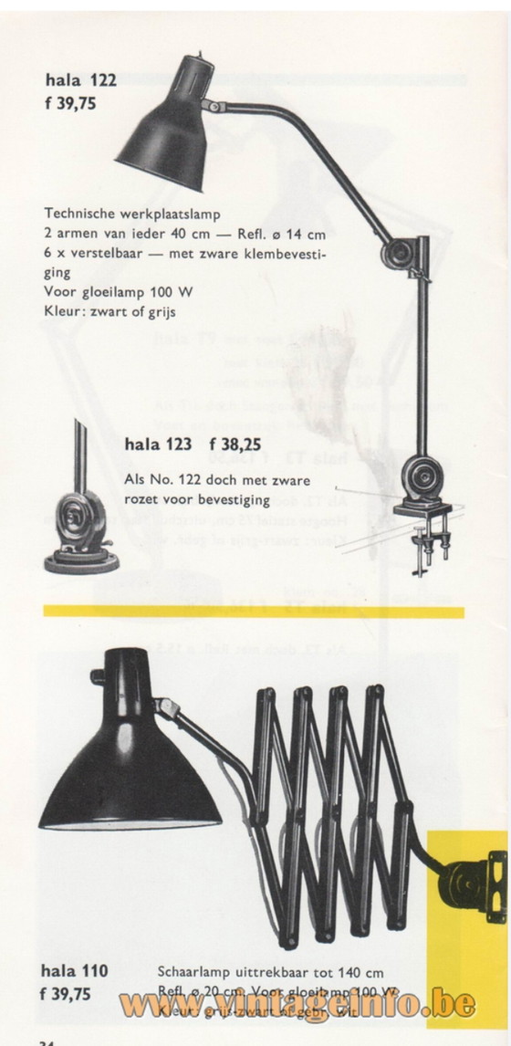 Image 1 of Hala Zeist Model 110 Herman Busquet Wall Lamp