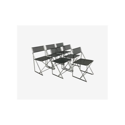 Set of 6 vintage X-Line chairs by Niels Jorgen for Magis, Italy 1980