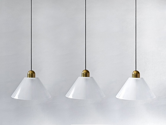 Image 1 of Pendant Lamps Set Of 3 Glashütte Limburg