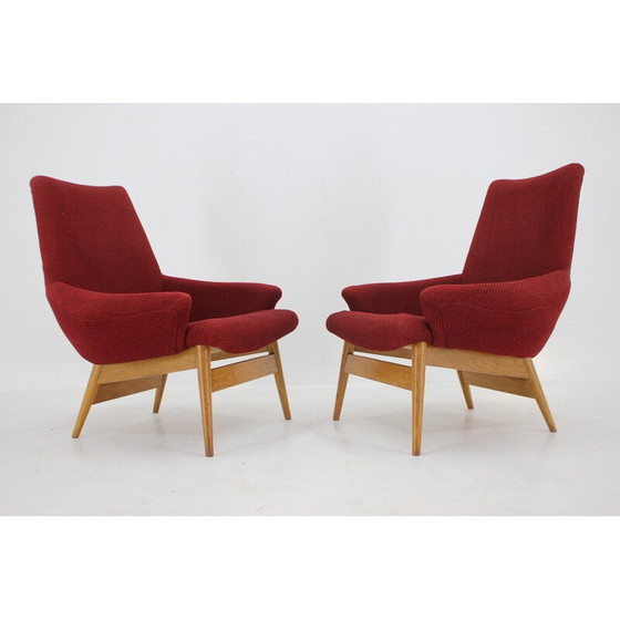 Image 1 of Pair of vintage lounge chairs by Miroslav Navratil, Czechoslovakia 1960s