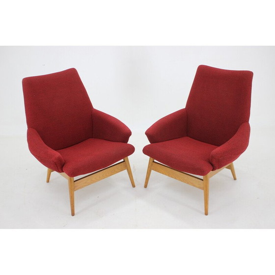 Image 1 of Pair of vintage lounge chairs by Miroslav Navratil, Czechoslovakia 1960s