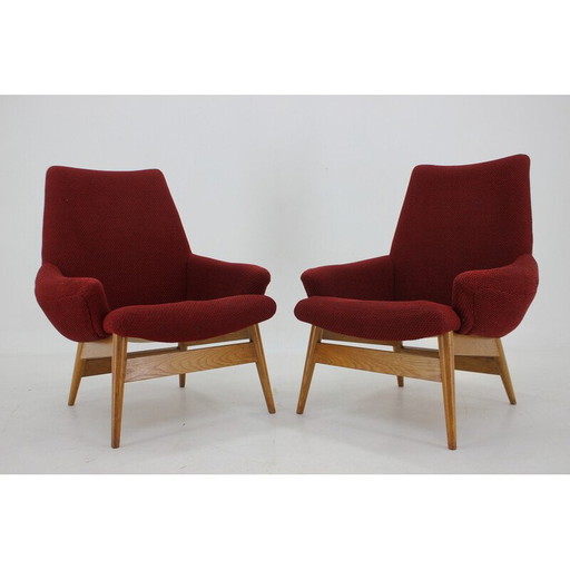 Pair of vintage lounge chairs by Miroslav Navratil, Czechoslovakia 1960s
