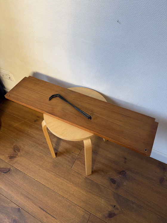 Image 1 of Poul Cadovius Shelf Teak + 2 Metal Brackets