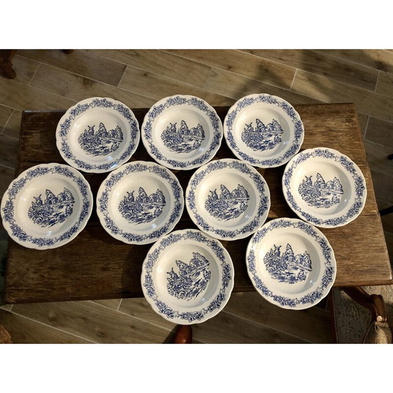 Image 1 of Set of 9 vintage soup plates