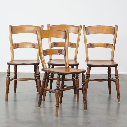 4 X Wooden Dining Chair