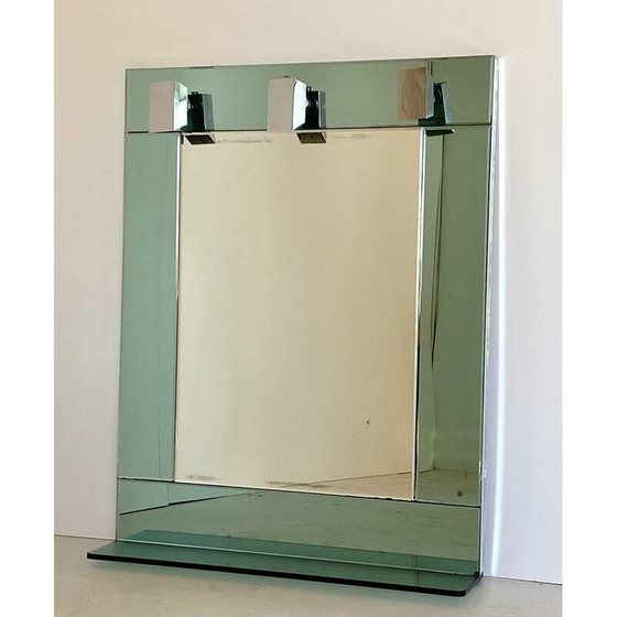 Image 1 of Specchio da parete vintage verde acqua, 1970