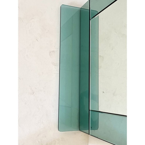 Image 1 of Specchio da parete vintage verde acqua, 1970