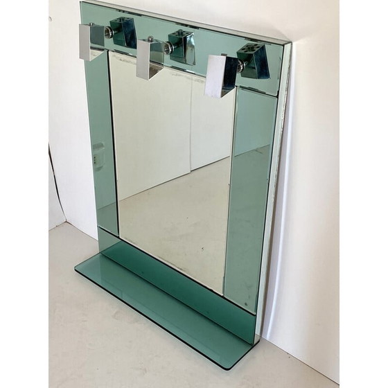 Image 1 of Specchio da parete vintage verde acqua, 1970