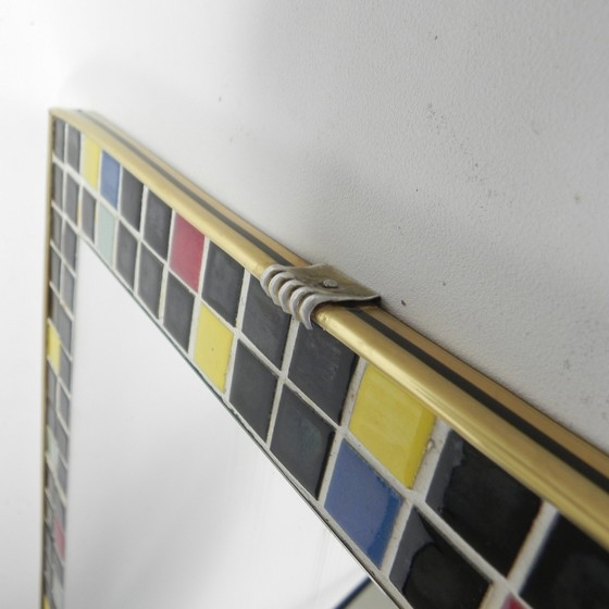 Image 1 of Vintage Mirror With A Border Of Mosaic Tiles, 1960s