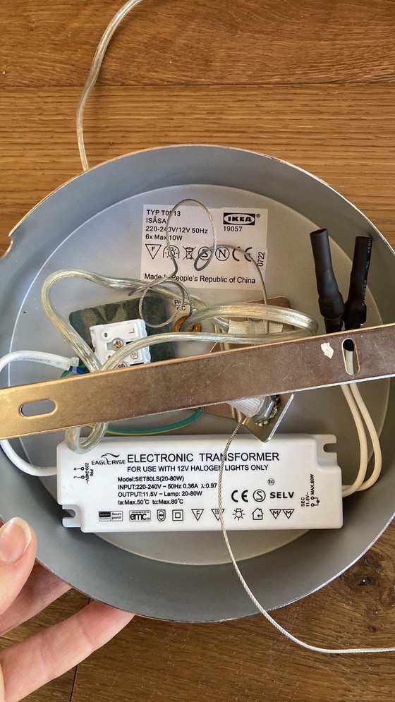 Image 1 of Vintage Ikea Isasa Ice Cube Pendant Lamp