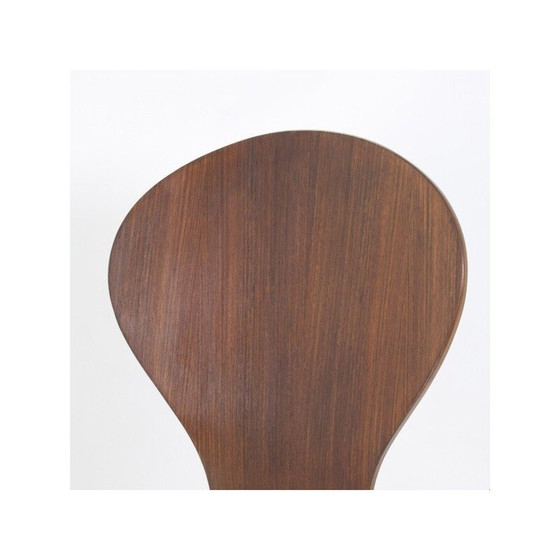 Image 1 of Sedia girevole vintage in palissandro e metallo cromato, 1950