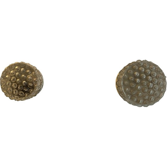 Image 1 of Coppia di lampade da parete vintage in vetro pressato, Francia 1960