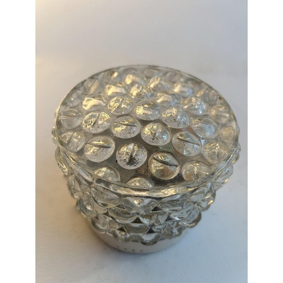 Image 1 of Coppia di lampade da parete vintage in vetro pressato, Francia 1960