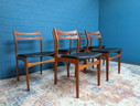 5 sedie di metà secolo, design danese, anni '60