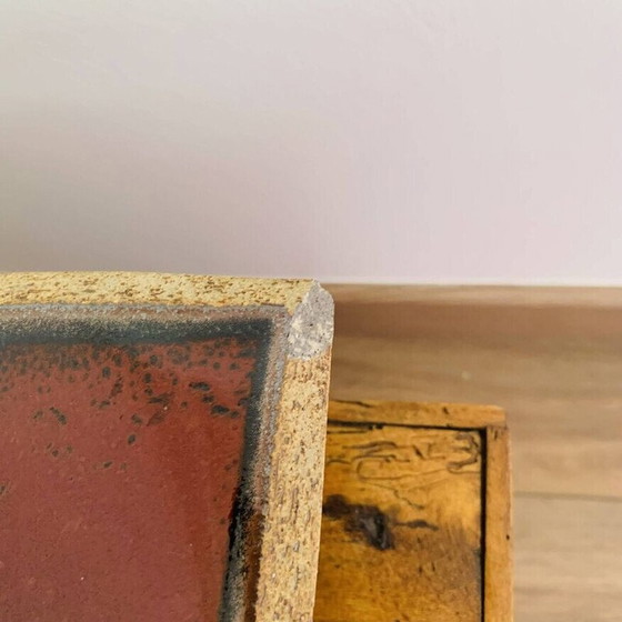 Image 1 of Ciotola quadrata rossa vintage di Matthieu Lievois