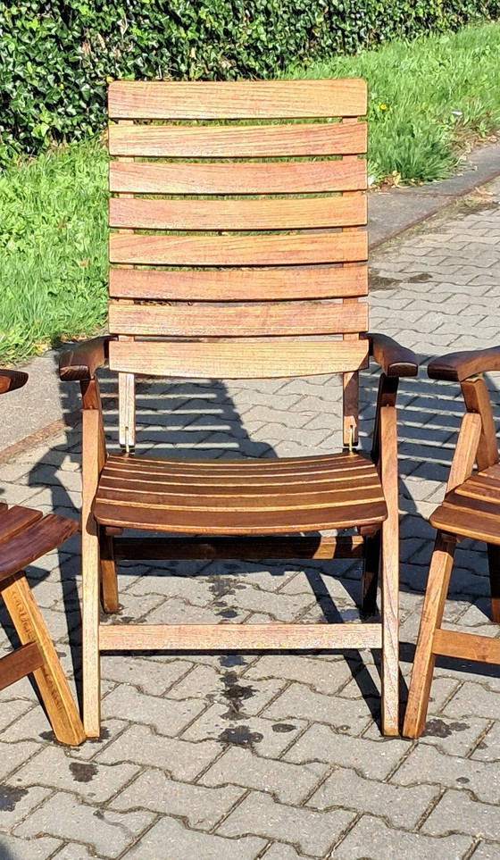 Image 1 of 4 Gloster Teak Folding Chairs