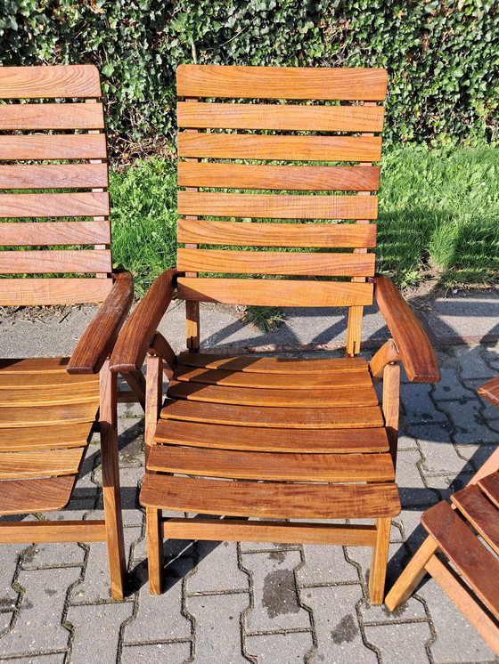 Image 1 of 4 Gloster Teak Folding Chairs