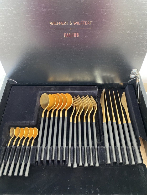 Image 1 of Wilffert & Wilffert 24 Piece Dessert Cutlery Set 24K Gold