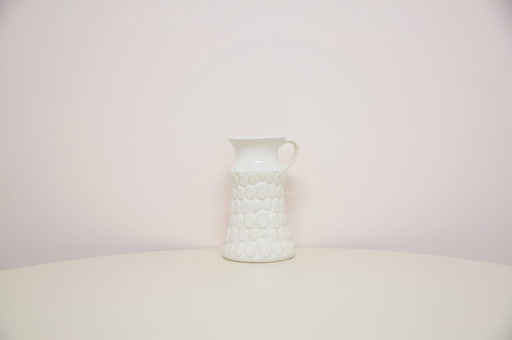 blanc Allemagne de l'Ouest cruche vase Jasba