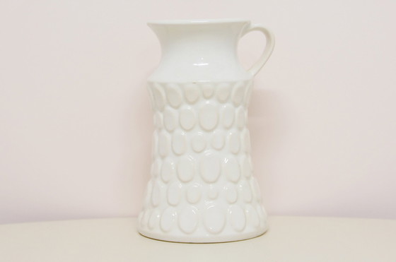 Image 1 of blanc Allemagne de l'Ouest cruche vase Jasba