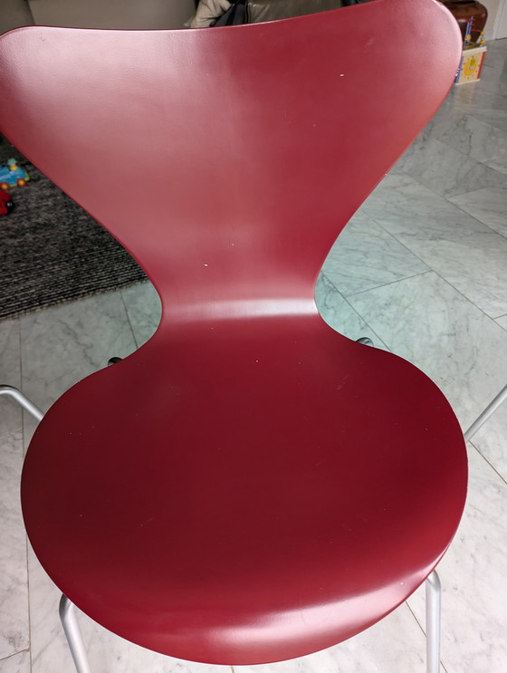 Image 1 of 4x Arne Jacobsen Chairs By Fritz Hansen