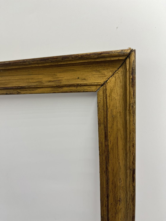 Image 1 of Cornice in legno chiaro con oro antico