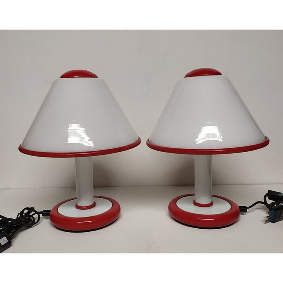 Image 1 of Glass table lamps,set of two,1980s.