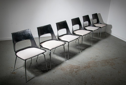 6x Kay Korbing pour Fibrex Denmark Chairs