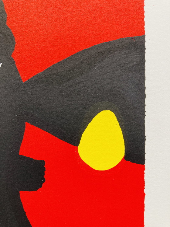 Image 1 of Anna - Silkscreen Cow - Red