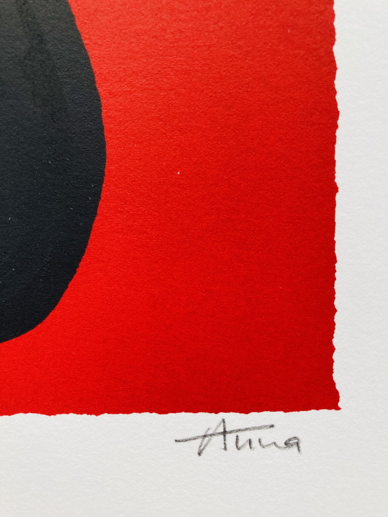 Image 1 of Anna - Silkscreen Cow - Red